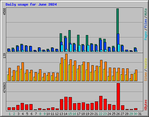 Daily usage for June 2024