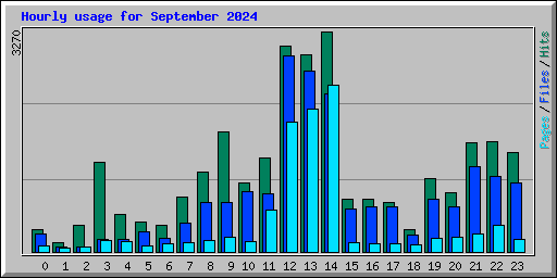 Hourly usage for September 2024